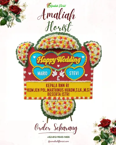 Karangan Papan Bunga Pernikahan di Madura